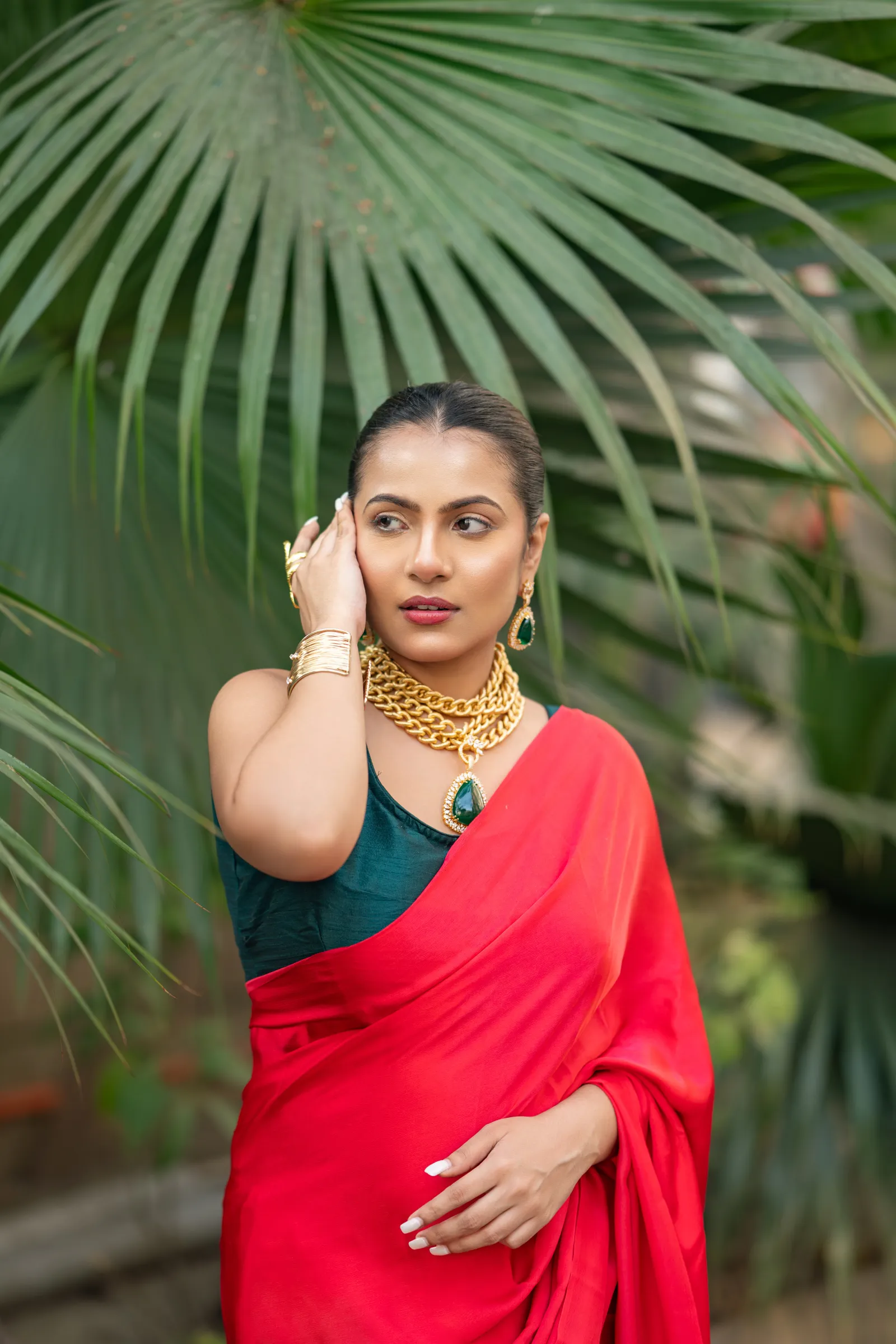 Pure Crepe Saree with Hand Embroidery – Pink